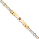 14k Yellow Gold Medical Red Enamel Mariner ID Bracelet
