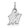 Rhodium Over Sterling Silver MLB Miami Marlins LogoArt Pendant