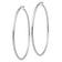 Rhodium Over 14k White Gold Polished 2 9/16" Tube Hoop Earrings