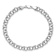 Rhodium Over 14k White Gold 5.5mm Double Link Charm Bracelet