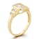 Rachel Zoe Bezel Set CZ Ring in 14K Gold Over Sterling Silver