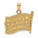 14k Yellow Gold with Enamel 3D Pledge Of Allegiance Flag Book Charm