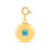 Round Swiss Blue Topaz 18K Yellow Gold Over Sterling Silver Circle
December Birthstone Charm