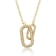 Interlocking Links CZ Pave Necklace In 14K Gold Over Sterling Silver