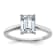 Rhodium Over 14K White Gold 1 3/4 ct. G H I True Light Emerald
Moissanite Solitaire Ring