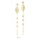 Sterling Statements 14K Yellow Gold Over Sterling Silver Rosary Dangle Earrings