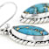 Turquoise Marquise Drop Earrings In Sterling Silver