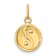 14k Yellow Gold Polished Black and White Enamel Yin and Yang Pendant