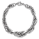 Rhodium Over Sterling Silver Polished Graduated Link Bracelet