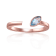Blue Topaz 14K Rose Gold Over Sterling Silver Marquise Solitaire Open
Design Ring, 0.25ct