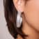 14K Yellow Gold Over Sterling Silver Medium Illusion Acrylic Hoops in Pixi
