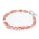 Rhodochrosite Beaded Sterling Silver Bracelet 4x5-5x7mm