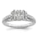 Rhodium Over 14K White Gold Lab Grown Diamond VS/SI GH, Cluster Ring 0.739ctw