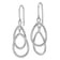 Rhodium Over 14k White Gold Double Teardrop Dangle Earrings
