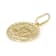 Gemini Zodiac Medallion Pendant In Solid 14K Yellow Gold