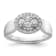 Rhodium Over 14K White Gold Lab Grown Diamond VS/SI GH, Cluster Ring 0.497ctw
