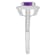 7mm Round Amethyst 1/5 ctw Diamond Rhodium Over Sterling Silver Halo Ring