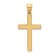 14k Yellow Gold Florentine Satin Cross Pendant