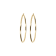 18K Yellow Gold Over Sterling Silver Polished 2-1/2" Hoop Earrings