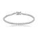 Bezel-Set CZ Tennis Bracelet In White Rhodium Over Brass