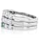Multi-Color Moissanite Stackable Ring Set In Platinum-Enhanced Sterling
Silver 2.85ctw Diamond Equivalent Weight