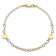 14K Two-tone Gold Polished Infinity and Heart Bracelet
