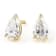 Certified Pear Shape White Lab-Grown Diamond E-F SI 18k Yellow Gold Stud
Earrings 1.50ctw