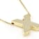 Block Letter X Initial Necklace In 10K Yellow Gold