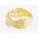 18k Yellow Gold Over Sterling Silver Textured Crossover Ring
