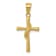 14K Yellow Gold Polished Cross Pendant