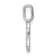 14K White Gold Diamond Letter P Initial Pendant