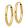 14k Yellow Gold Polished 13/16" Round Endless Hoop Earrings