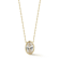 Rachel Zoe Oval CZ Solitaire Pendant Necklace in 14K Gold Over Sterling Silver