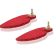 Off Park® Collection, Red Seed Bead Heart Shape Earring.
