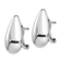 Rhodium Over 14k White Gold Tear Drop Earrings