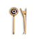 Altachè 14K Yellow Gold Over Stainless Steel Evil Eye Eyewear Charm