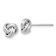Rhodium Over 14k White Gold 7mm Polished Love Knot Stud Earrings