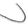 Black Spinel Tennis Necklace In Rhodium Over Brass 18 Inch 138.57ctw