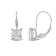 White Cubic Zirconia 14k White Gold Earrings With Velvet Gift Box 2.00ctw