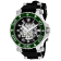 Seapro Men's Seaway Black Dial, Green Bezel, Black Rubber Strap Watch