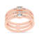 White Sapphire Stacked Ring 14K Rose Gold Over Sterling Silver Multi
Shape Ring