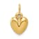 14k Yellow Gold 3D Polished Puffed Heart pendant