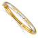 14K Two-tone Gold 4.75mm Criss-Cross Children's Hinged Bangle