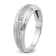 Rhodium Over 10K White Gold Men's Polished, Satin and Grooved 5-Stone
Diamond Ring
