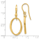 14K Yellow Gold Polished Oval Shepherd Hook Dangle Earrings