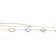 Pear Shape Freshwater Pearl Station Necklace In 14K Gold Over Sterling Silver