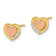 14k Two-tone Gold Children's Polished Cubic Zirconia Heart Stud Earrings