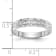 Rhodium Over 14K White Gold AA Quality Trio Ladies Wedding Band 0.09ctw
