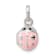 Sterling Silver Pink and Black Enamel Ladybug Locket Children's Pendant