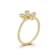 Rachel Zoe CZ Flower Ring in 14K Gold Over Sterling Silver